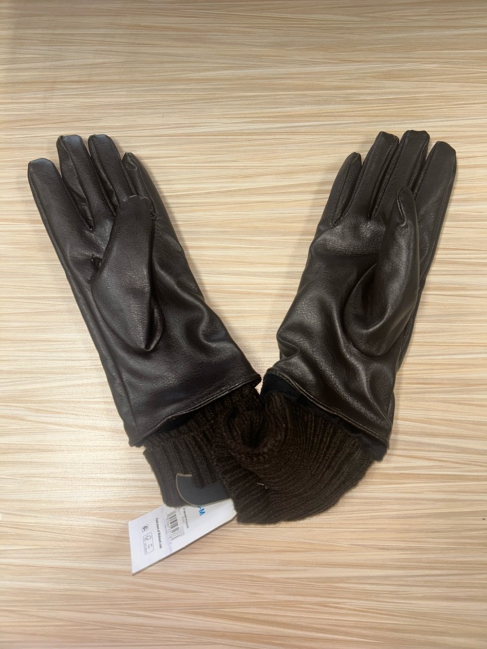 Time and Tru Leather Gloves for Women